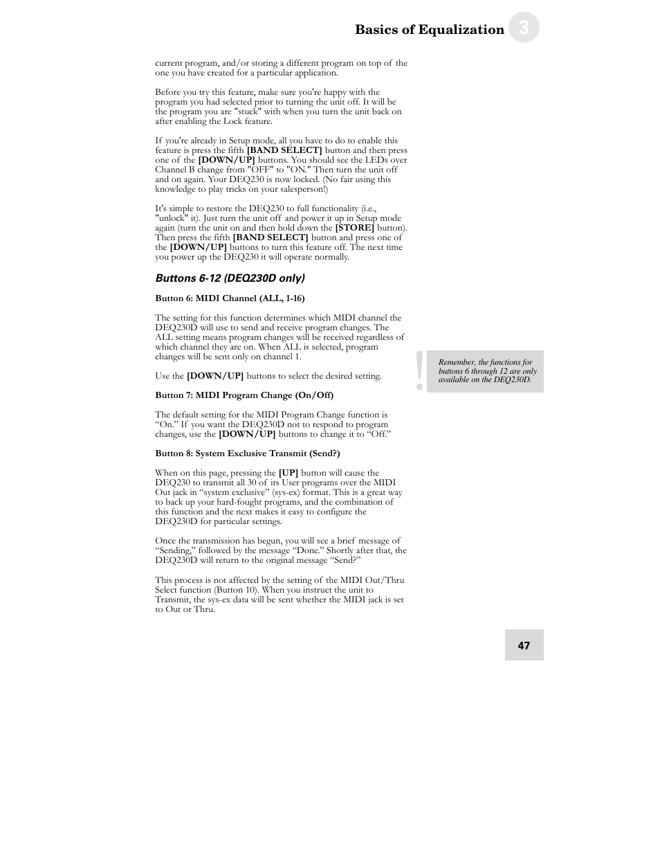 ALESIS DEQ230D User Manual | Page 49 / 80