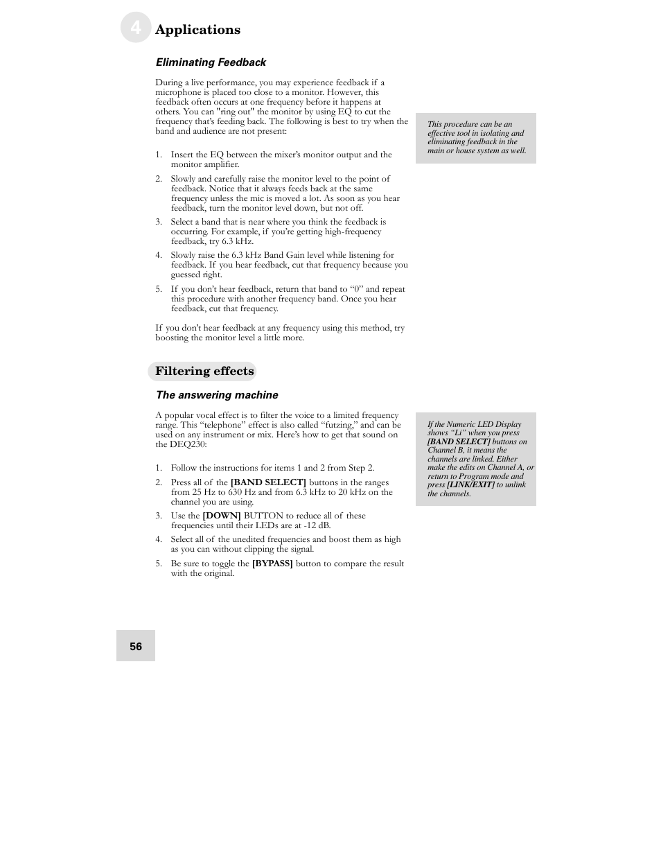 ALESIS DEQ230D User Manual | Page 58 / 80