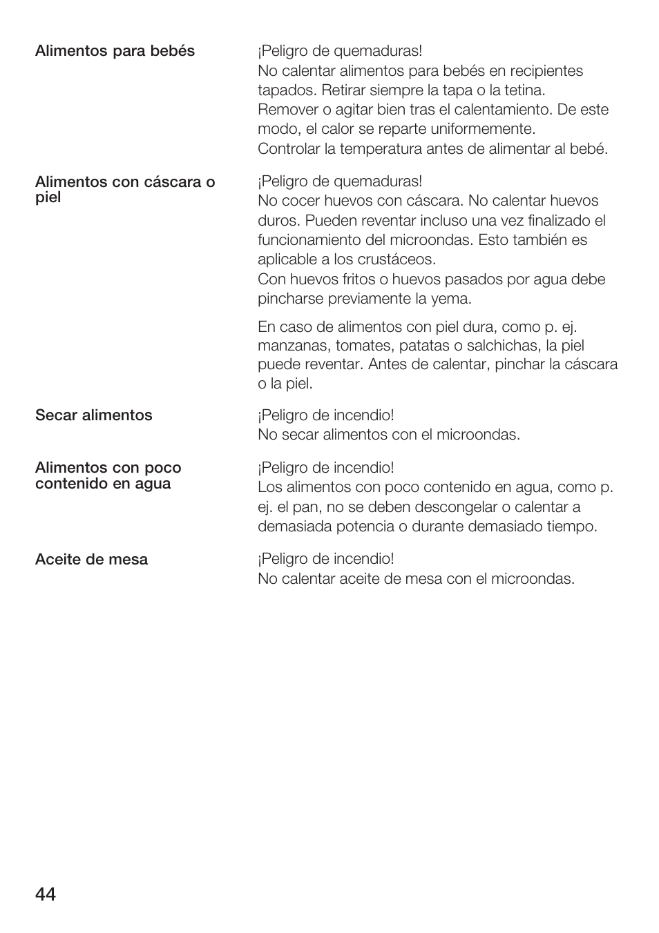 Siemens HF25M5L2 User Manual | Page 44 / 160