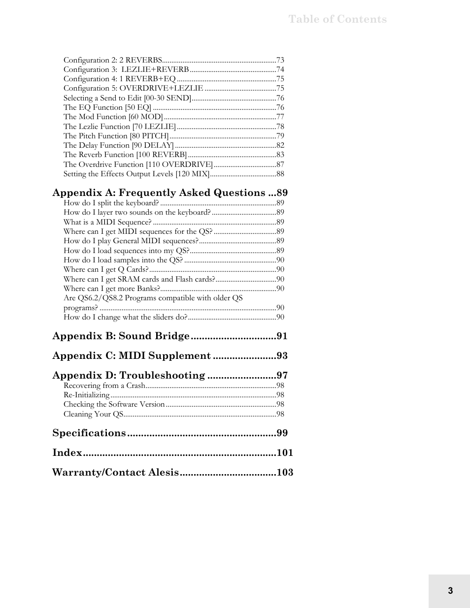 ALESIS QS6.2 User Manual | Page 5 / 105