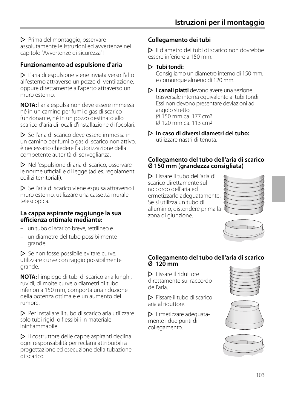 Istruzioni per il montaggio | Siemens LC958BA90 User Manual | Page 103 / 156