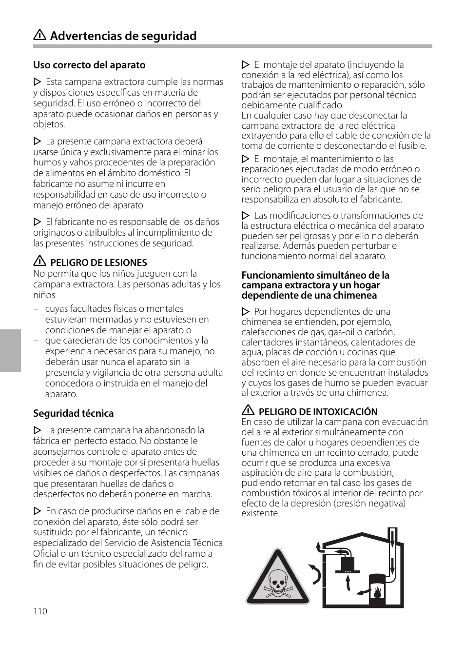 Advertencias de seguridad | Siemens LC958BA90 User Manual | Page 110 / 156