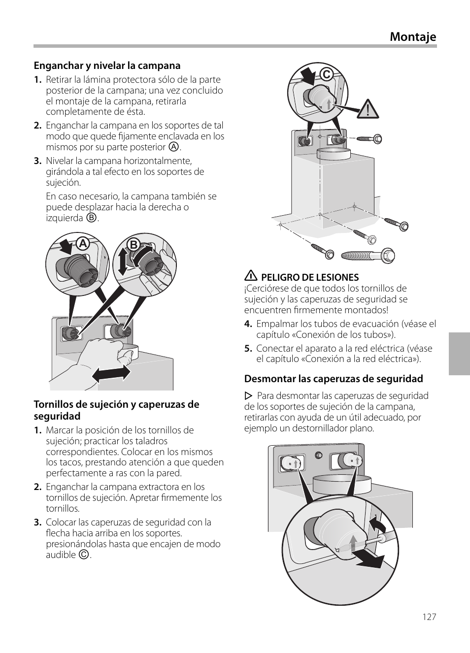 Montaje | Siemens LC958BA90 User Manual | Page 127 / 156