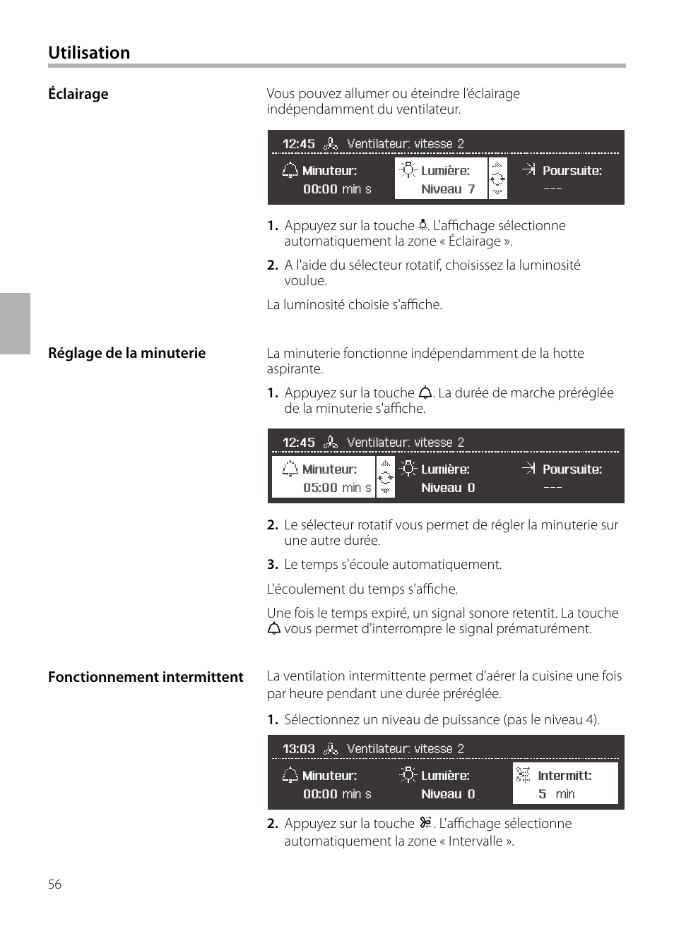 Utilisation | Siemens LC958BA90 User Manual | Page 56 / 156