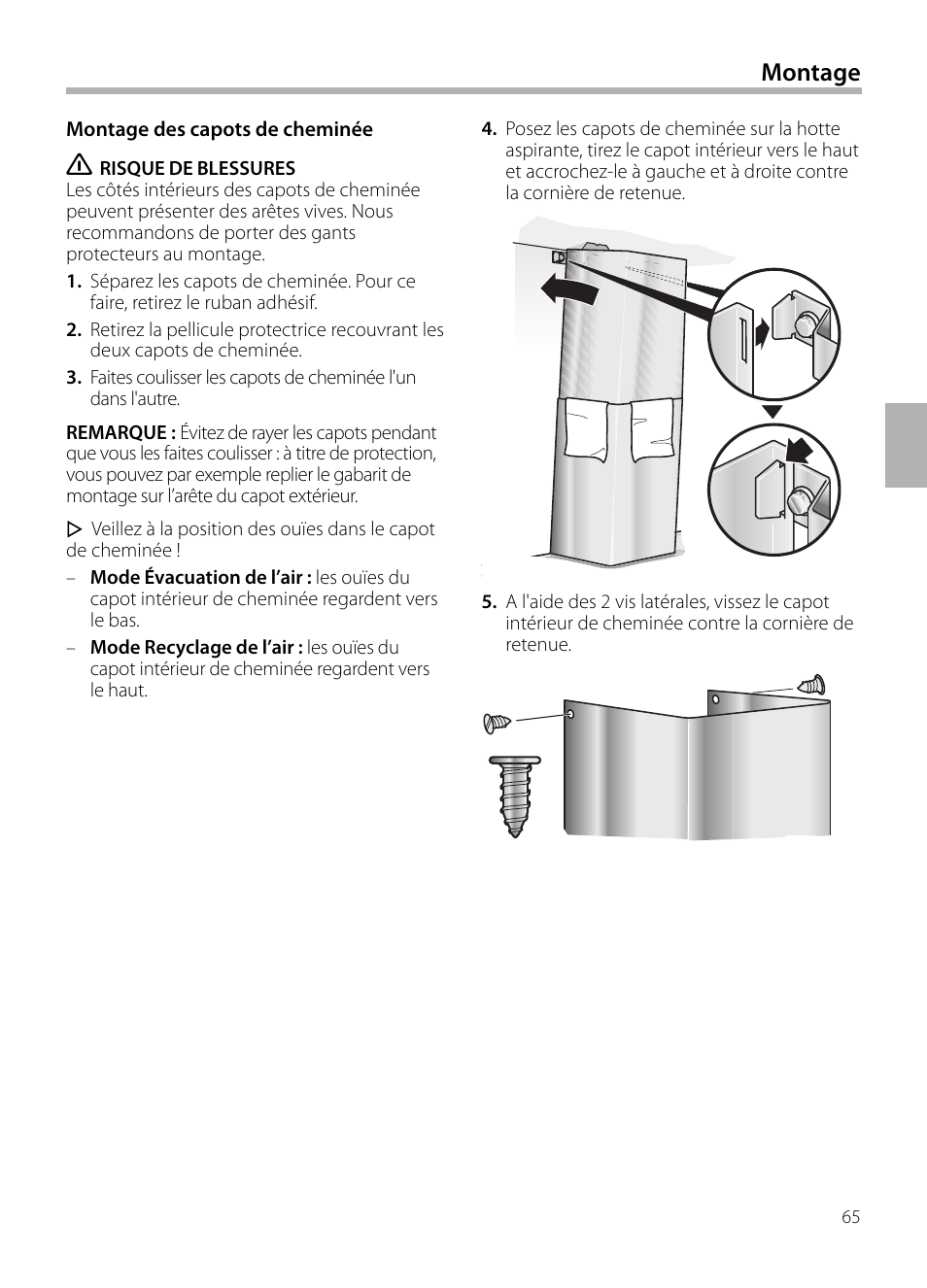 Montage | Siemens LC958BA90 User Manual | Page 65 / 156
