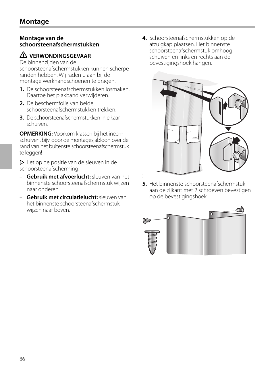 Montage | Siemens LC958BA90 User Manual | Page 86 / 156