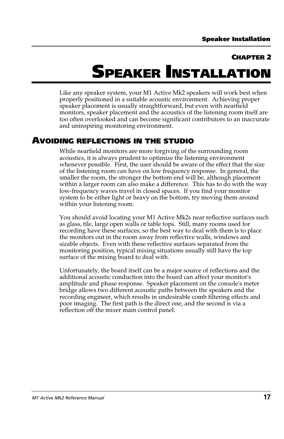 Peaker, Nstallation | ALESIS M1 Active Mk2 User Manual | Page 15 / 44