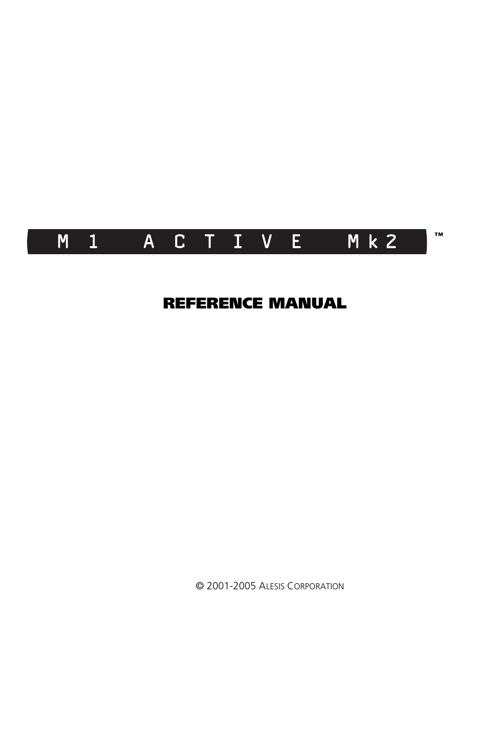 Reference manual | ALESIS M1 Active Mk2 User Manual | Page 3 / 44