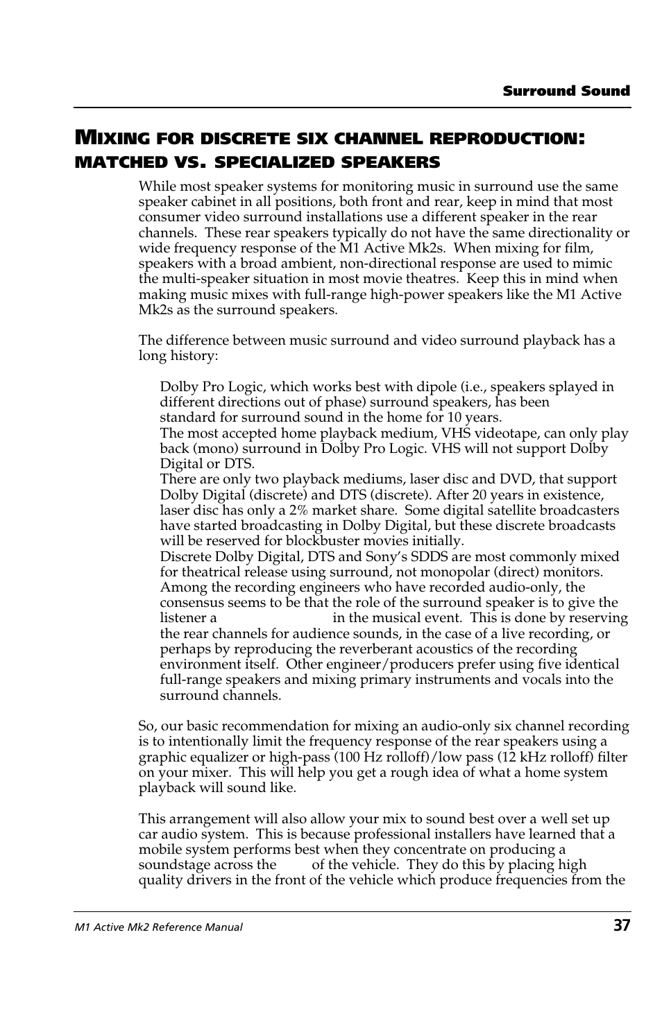 ALESIS M1 Active Mk2 User Manual | Page 35 / 44