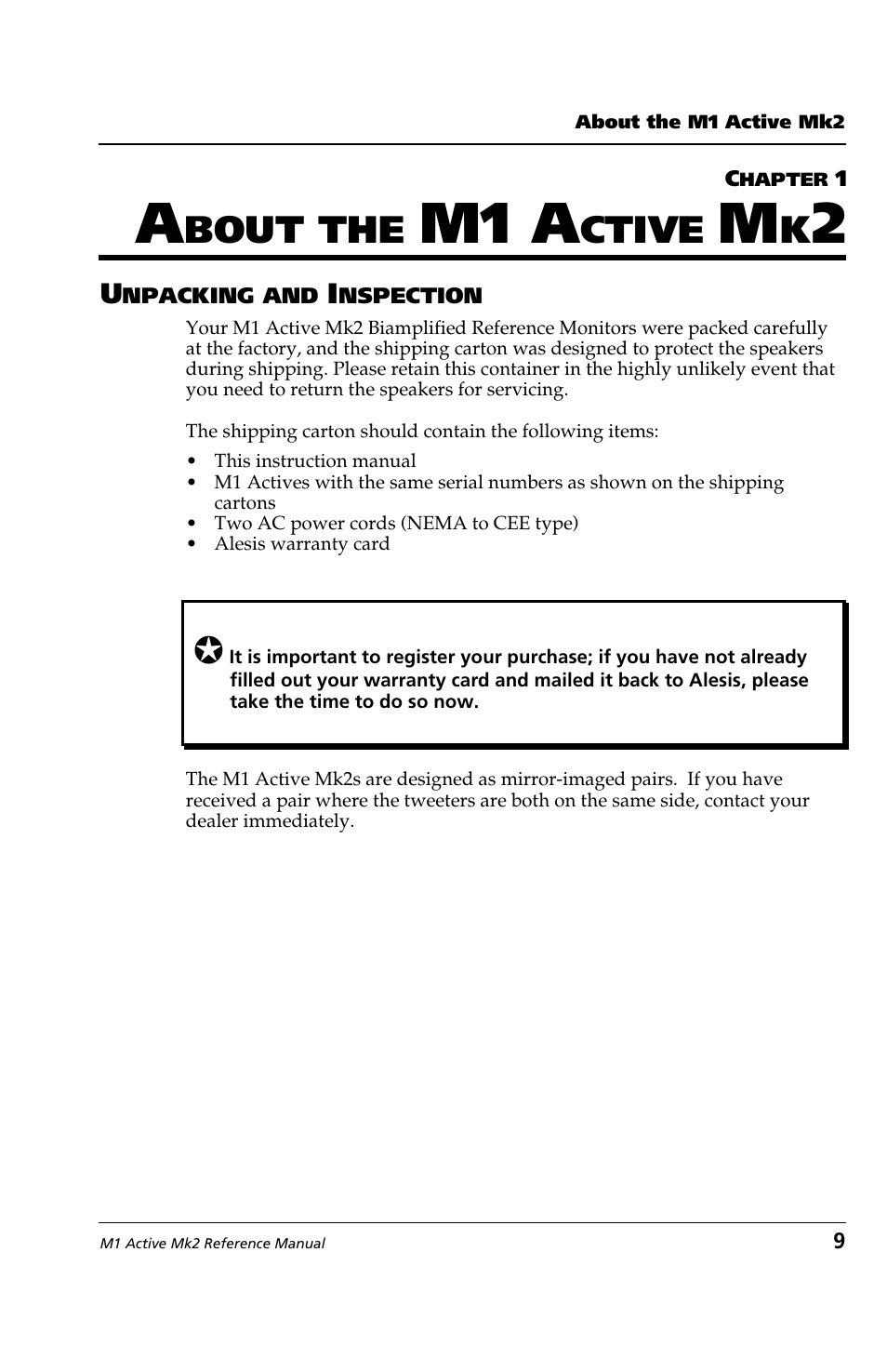 M1 a, Bout the, Ctive | ALESIS M1 Active Mk2 User Manual | Page 7 / 44