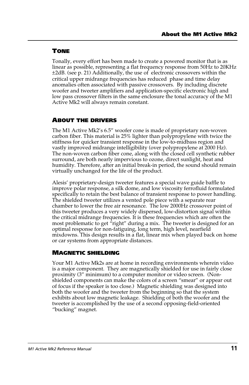 ALESIS M1 Active Mk2 User Manual | Page 9 / 44