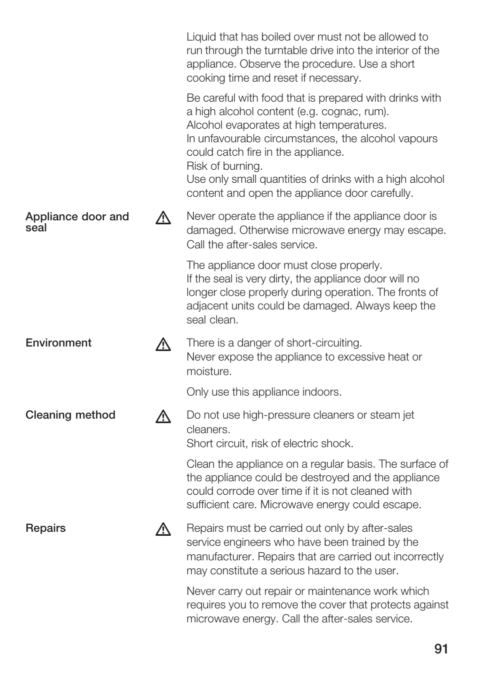 Siemens HF15G561 User Manual | Page 91 / 164