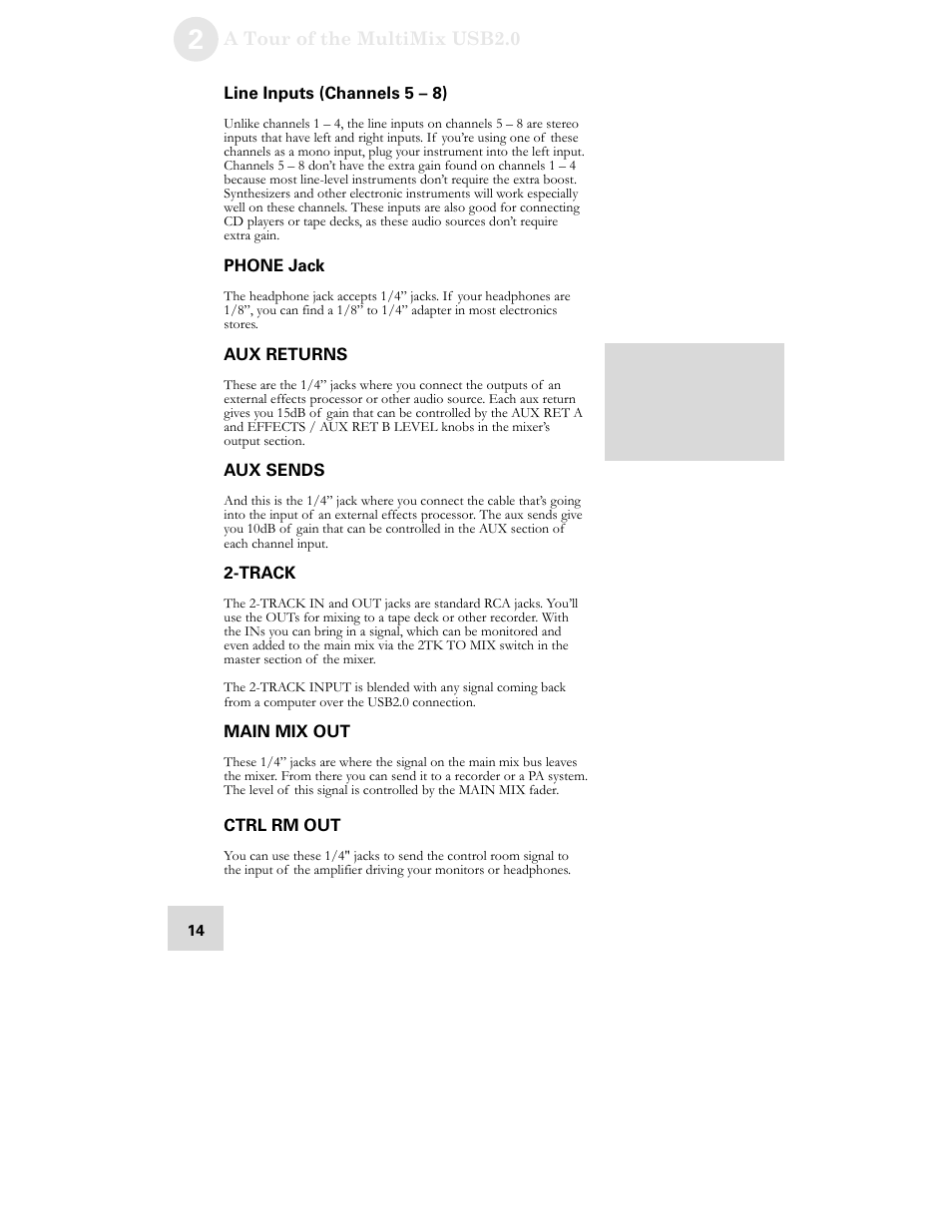 ALESIS MULTIMIX USB2.0 User Manual | Page 16 / 58