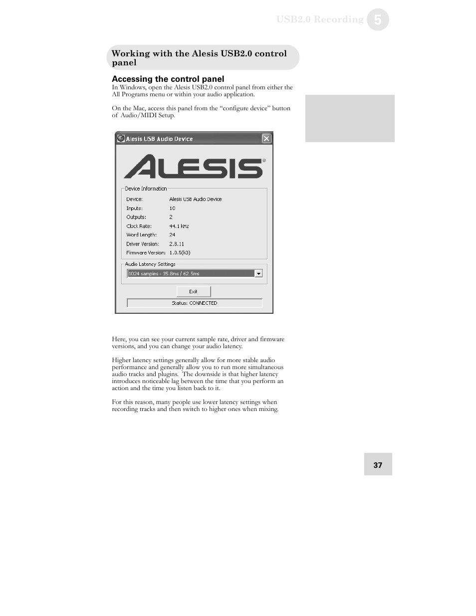 ALESIS MULTIMIX USB2.0 User Manual | Page 39 / 58