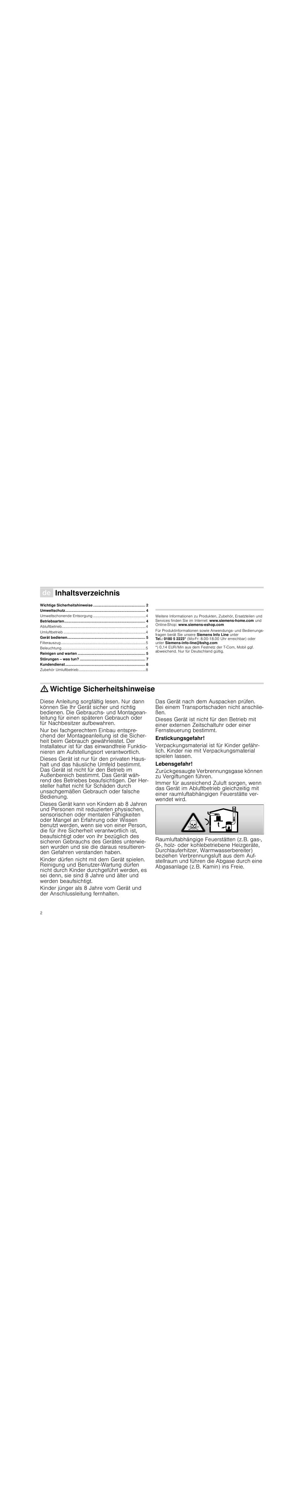 Siemens LI18030 User Manual | Page 2 / 28