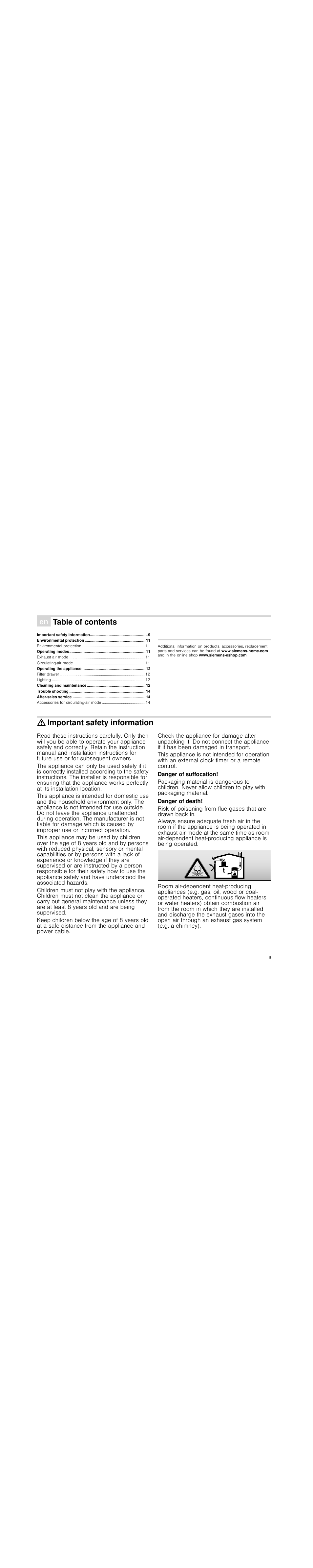 Siemens LI18030 User Manual | Page 9 / 28