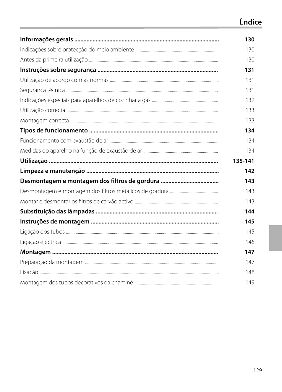 Ĺndice | Siemens LC258BA90 User Manual | Page 129 / 156