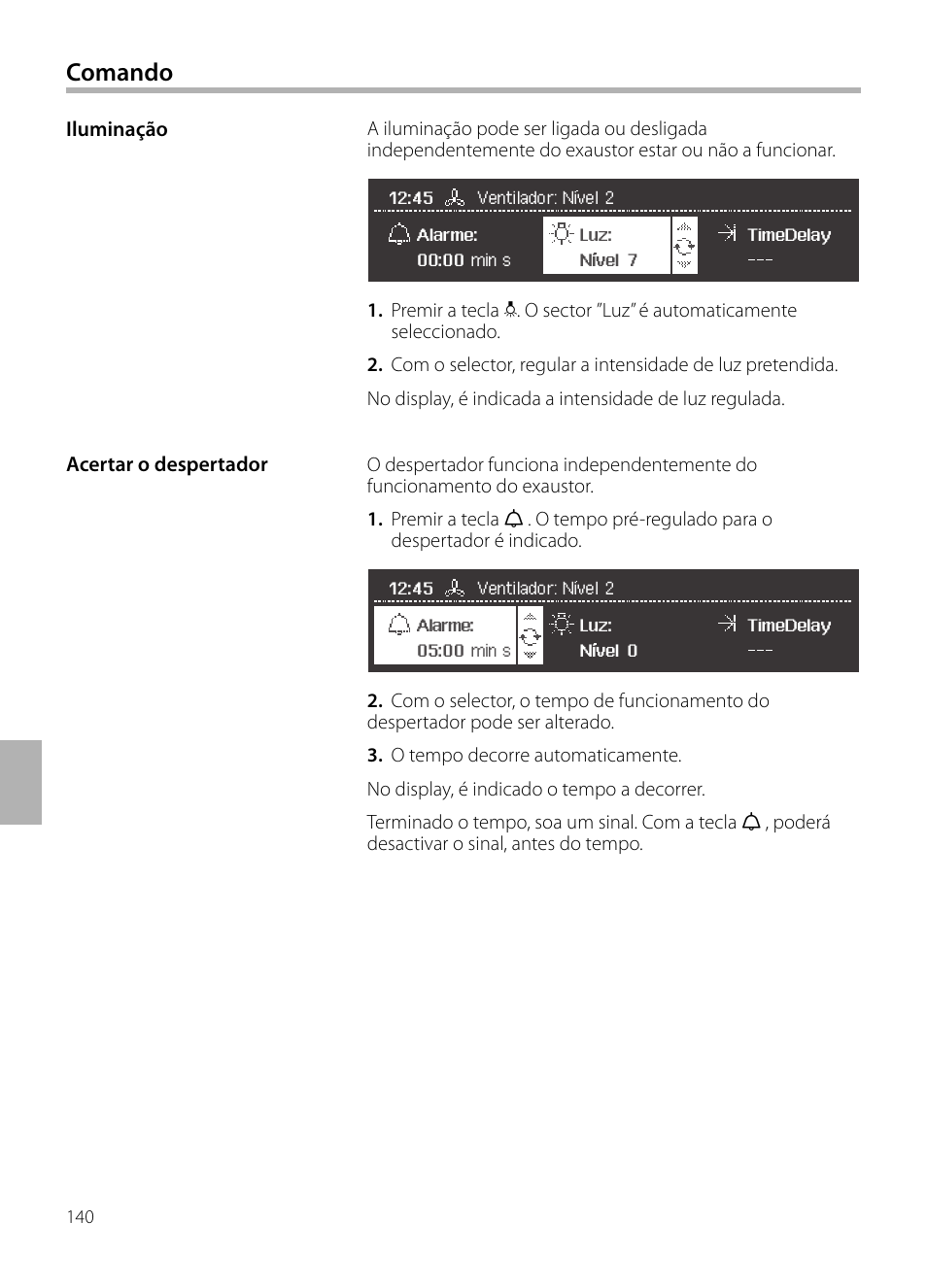 Comando | Siemens LC258BA90 User Manual | Page 140 / 156