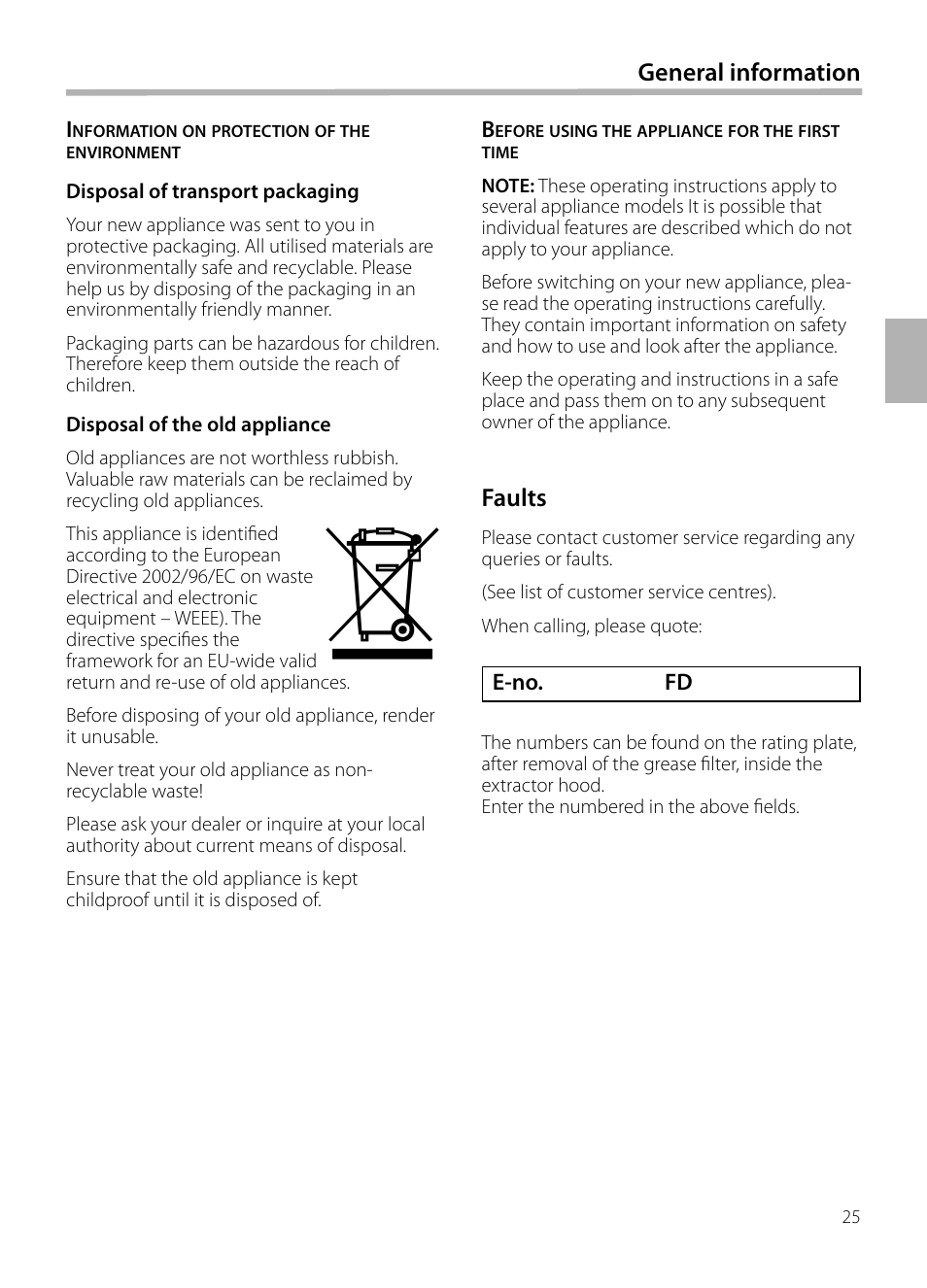 Siemens LC258BA90 User Manual | Page 25 / 156