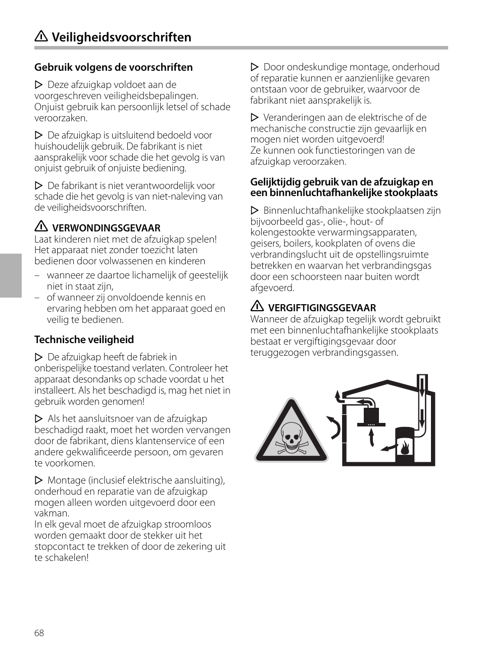 Veiligheidsvoorschriften | Siemens LC258BA90 User Manual | Page 68 / 156