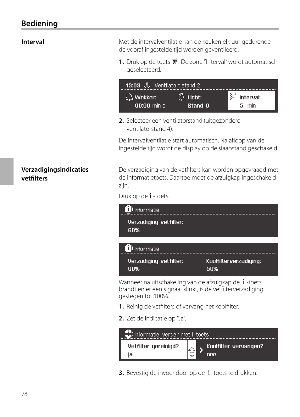 Bediening | Siemens LC258BA90 User Manual | Page 78 / 156