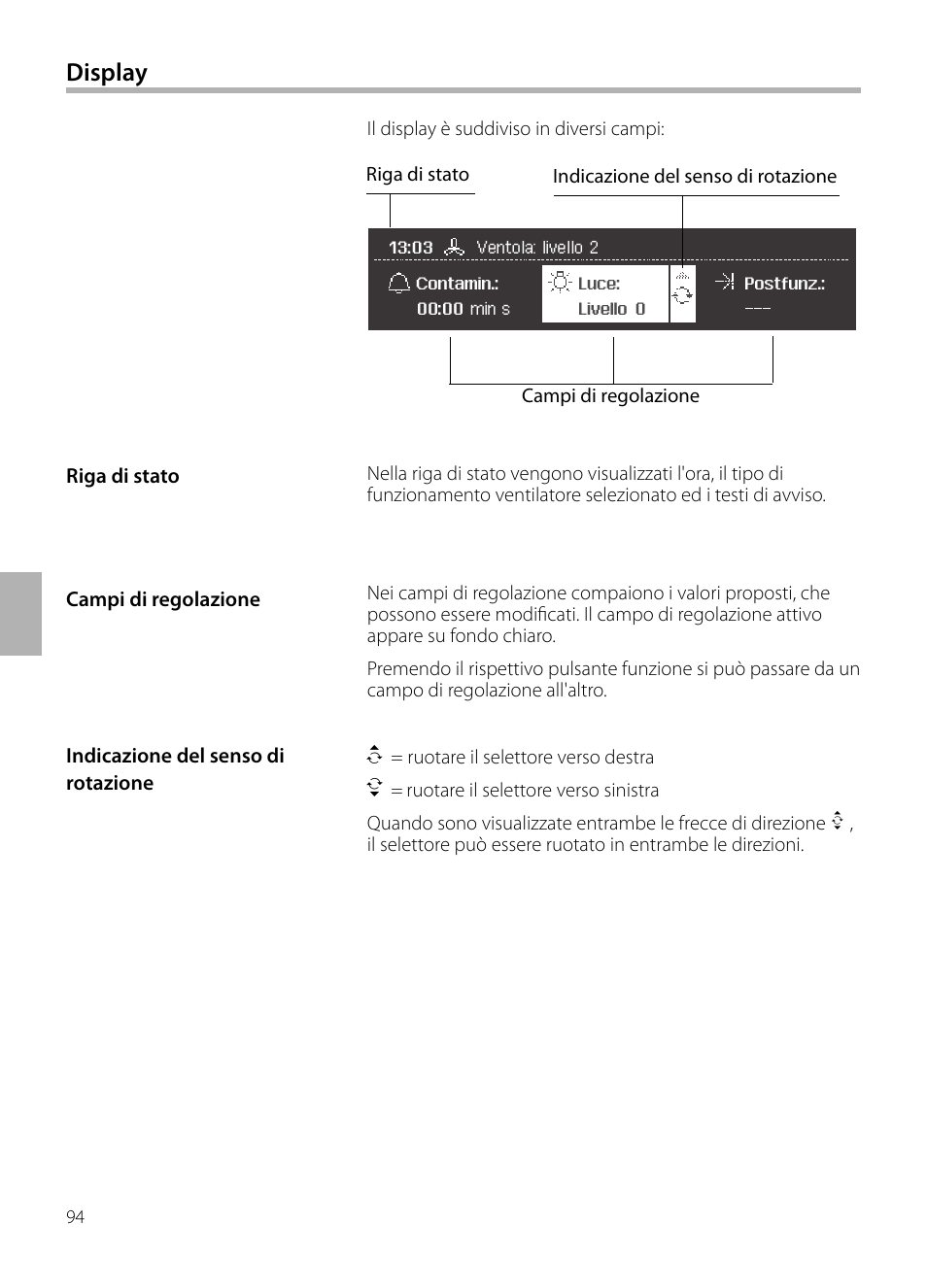 Display | Siemens LC258BA90 User Manual | Page 94 / 156