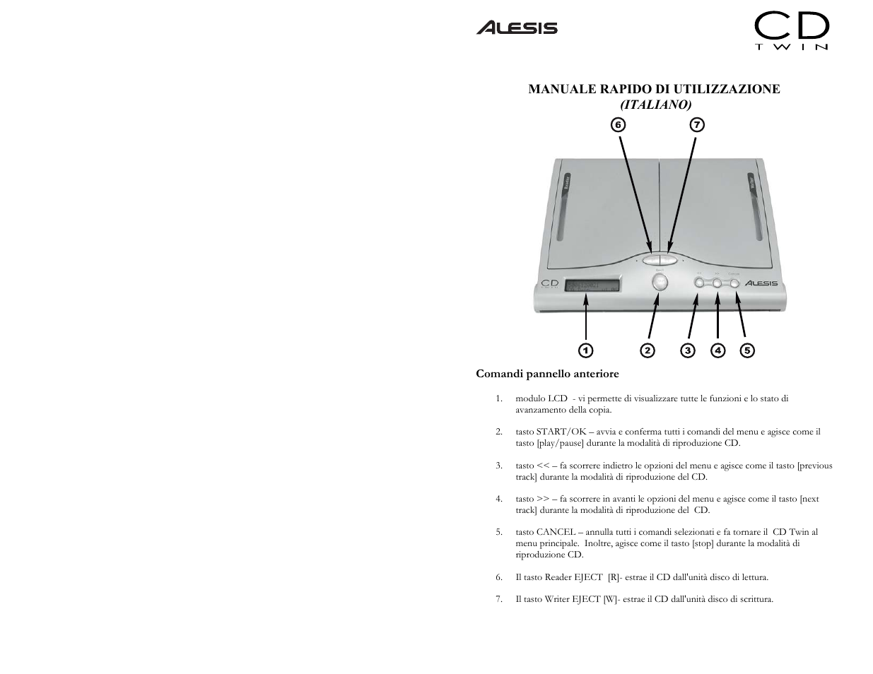 ALESIS CD Twin Portable CD Backup and Copy System User Manual | Page 10 / 11