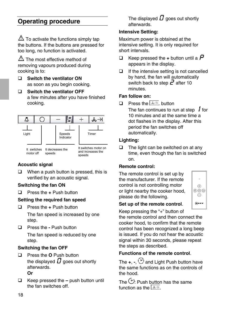 Operating procedure | Siemens LF259RB50 User Manual | Page 18 / 84