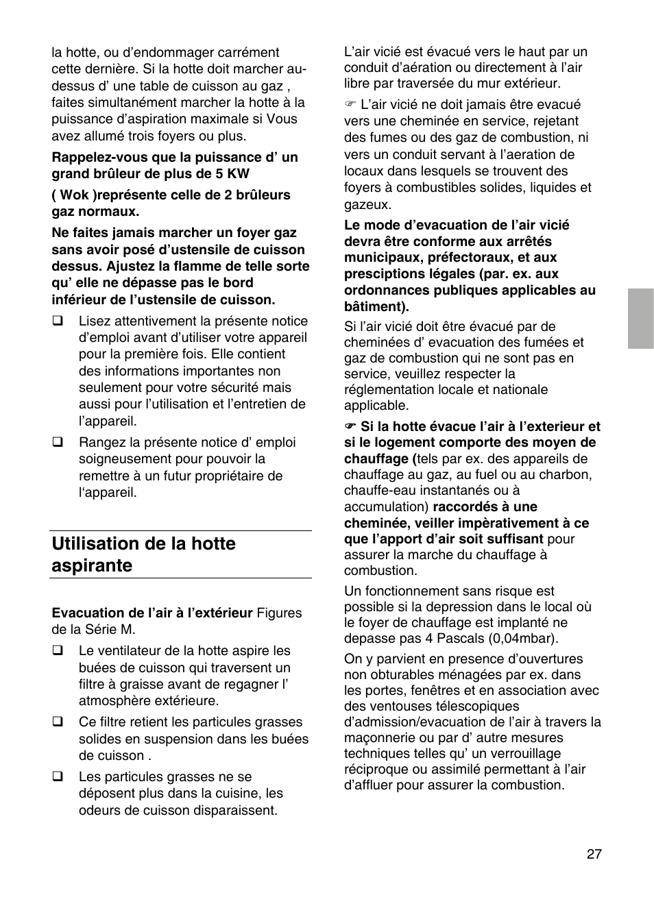 Utilisation de la hotte aspirante | Siemens LF259RB50 User Manual | Page 27 / 84