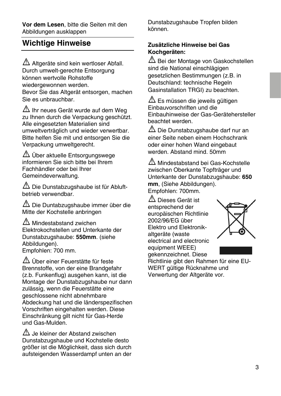 Wichtige hinweise | Siemens LF259RB50 User Manual | Page 3 / 84