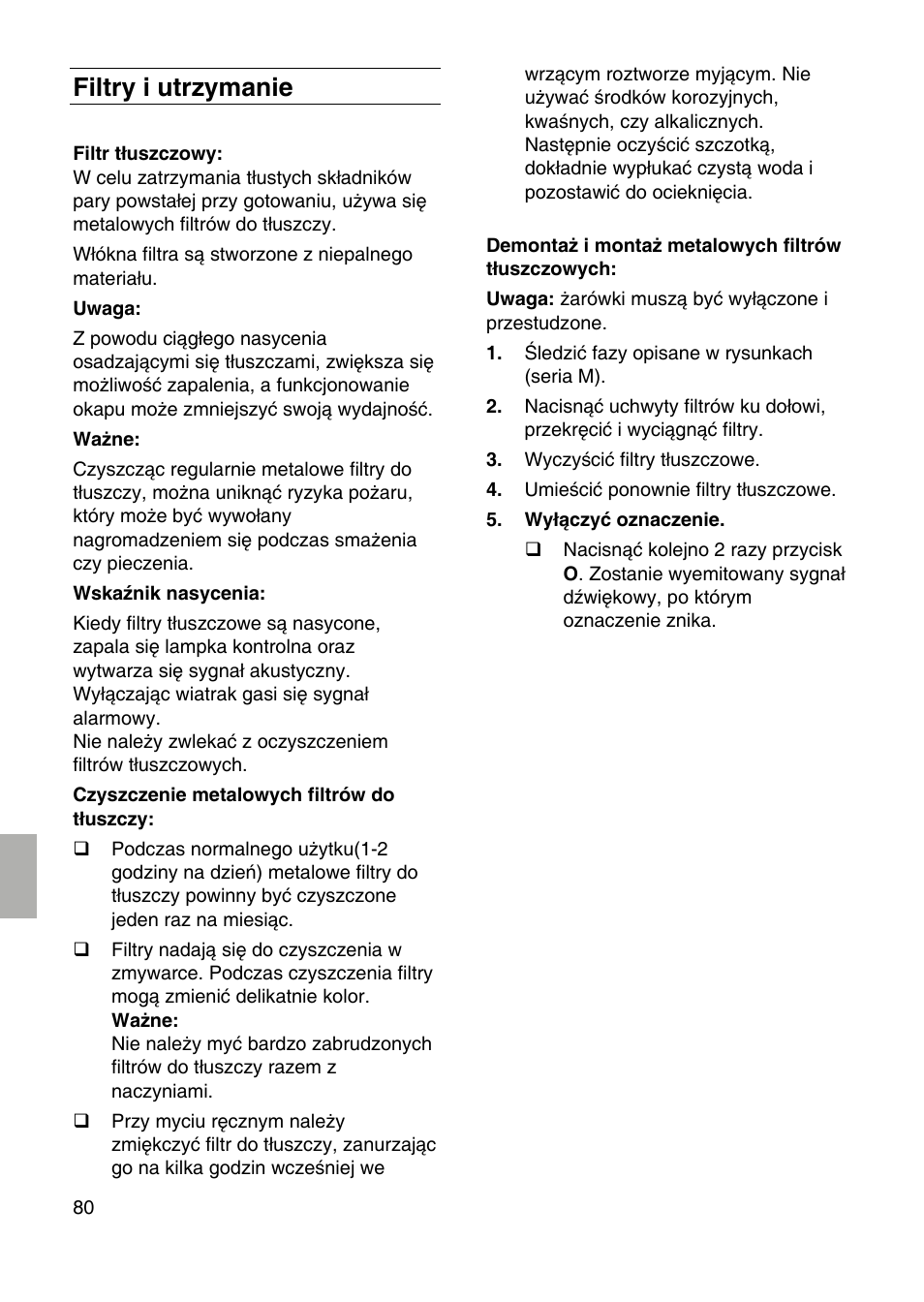 Filtry i utrzymanie | Siemens LF259RB50 User Manual | Page 80 / 84