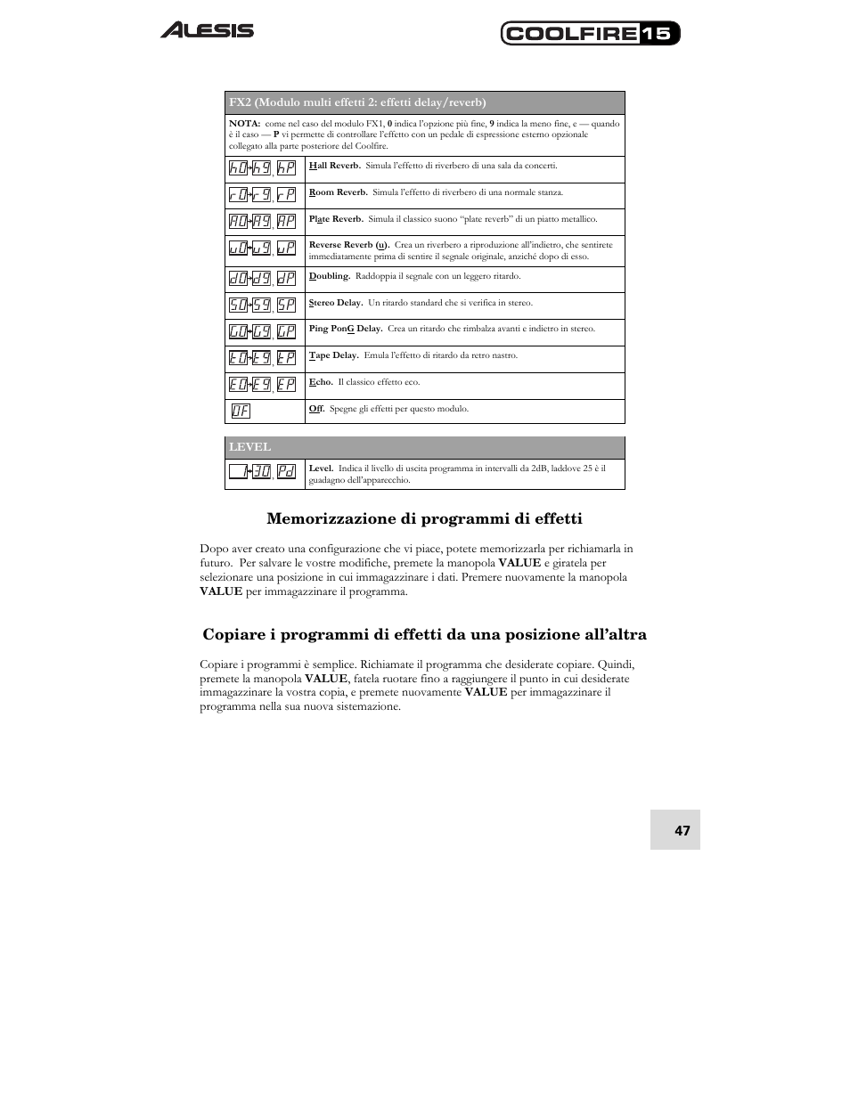 ALESIS COOLFIRE 15 User Manual | Page 49 / 51