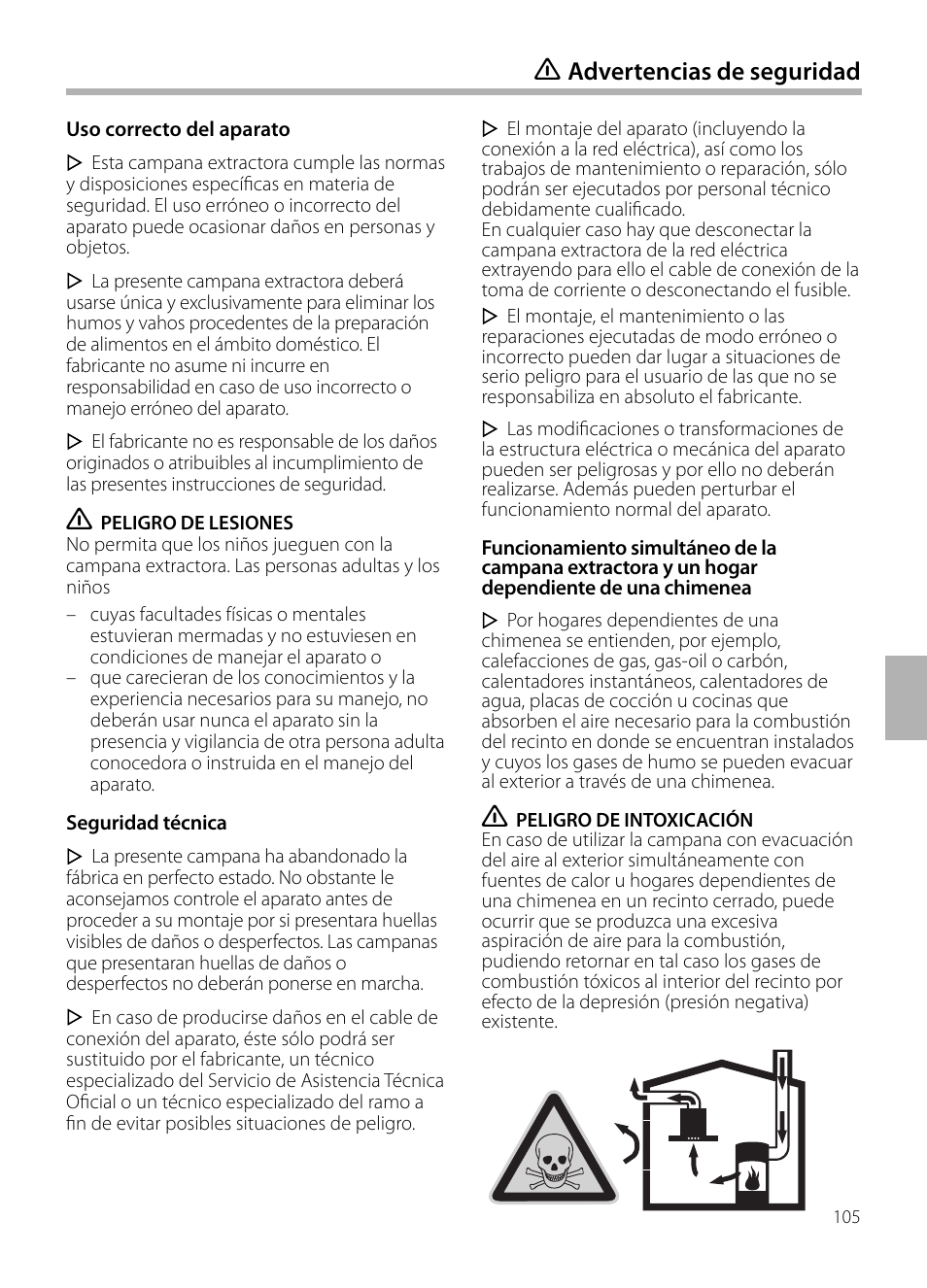 Advertencias de seguridad | Siemens LF959BL90 User Manual | Page 105 / 148