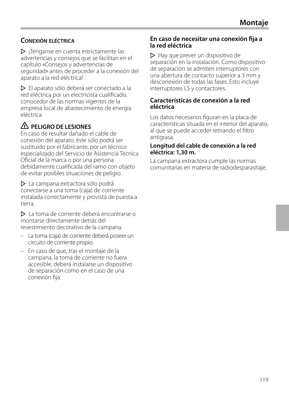 Montaje | Siemens LF959BL90 User Manual | Page 119 / 148