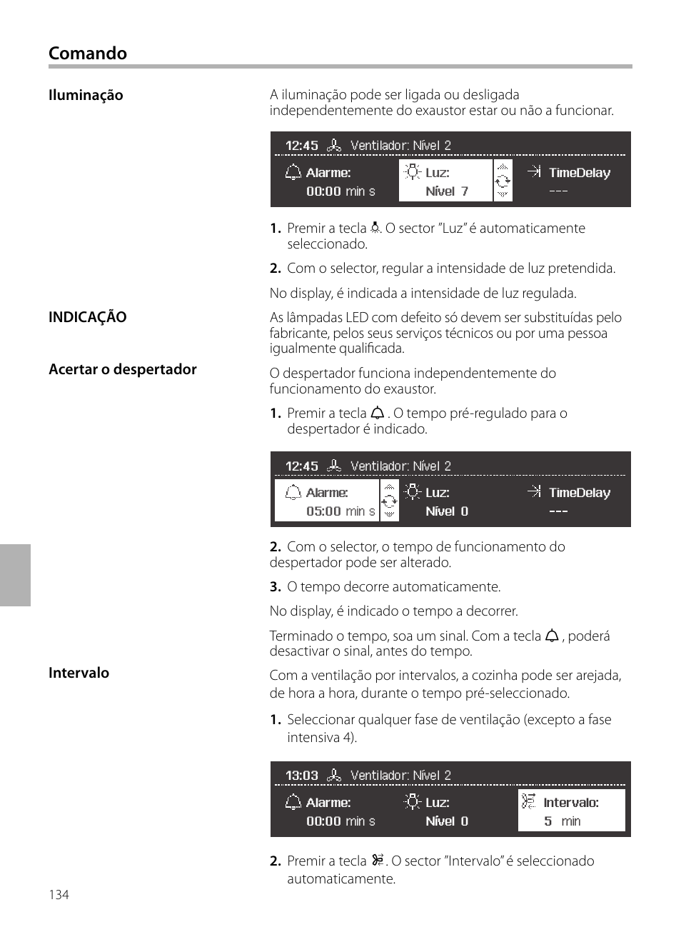 Comando | Siemens LF959BL90 User Manual | Page 134 / 148