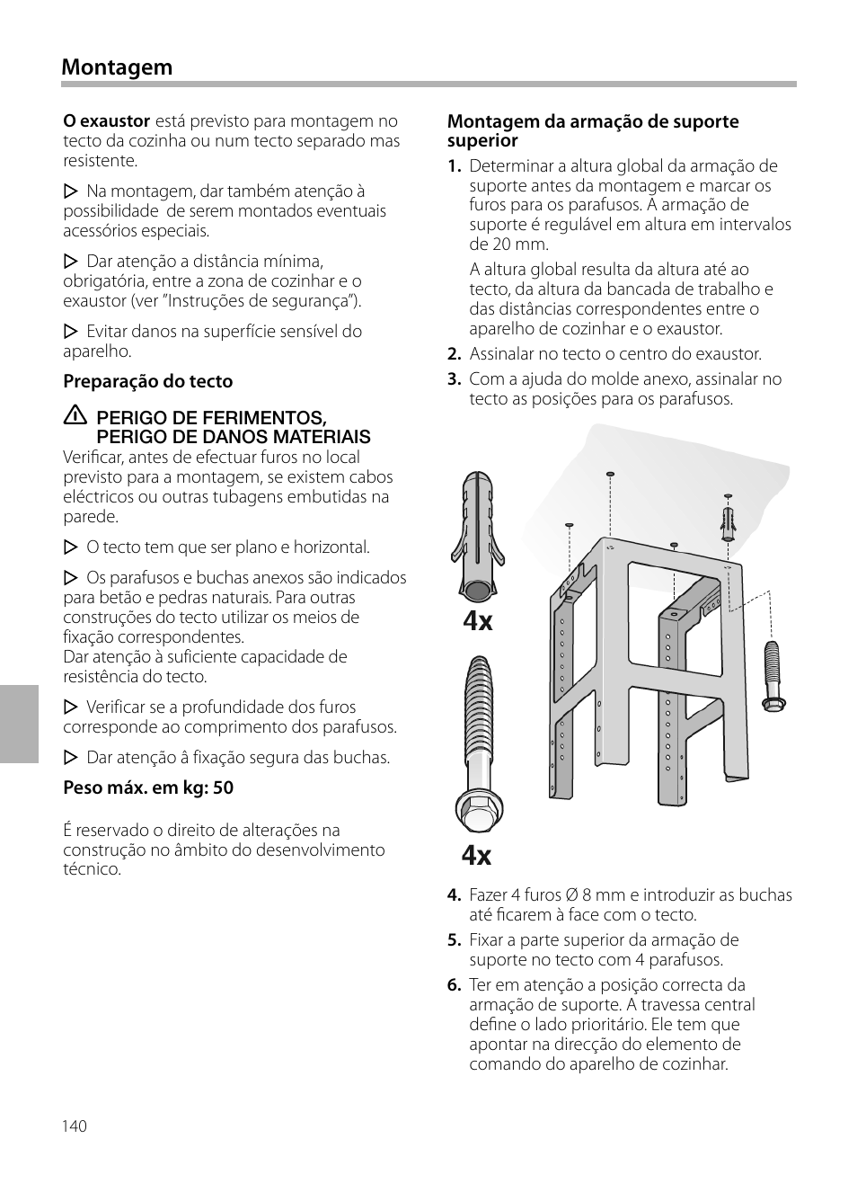 Montagem | Siemens LF959BL90 User Manual | Page 140 / 148