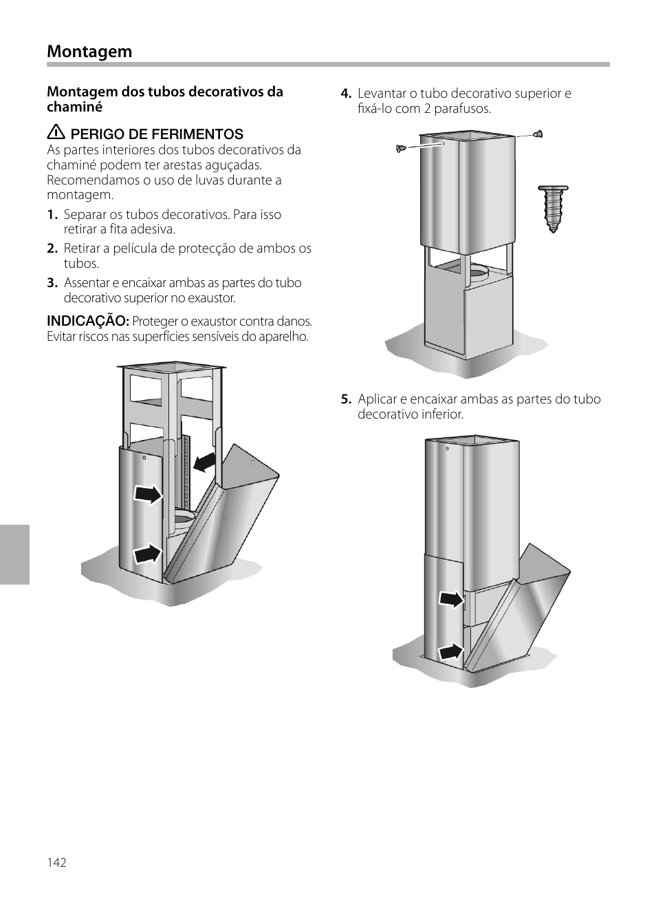 Montagem | Siemens LF959BL90 User Manual | Page 142 / 148