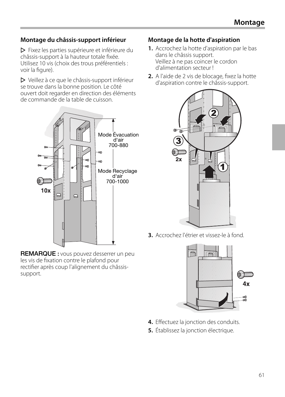 Montage | Siemens LF959BL90 User Manual | Page 61 / 148