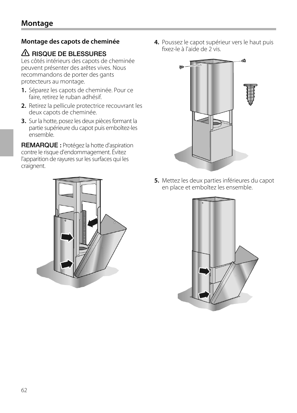 Montage | Siemens LF959BL90 User Manual | Page 62 / 148