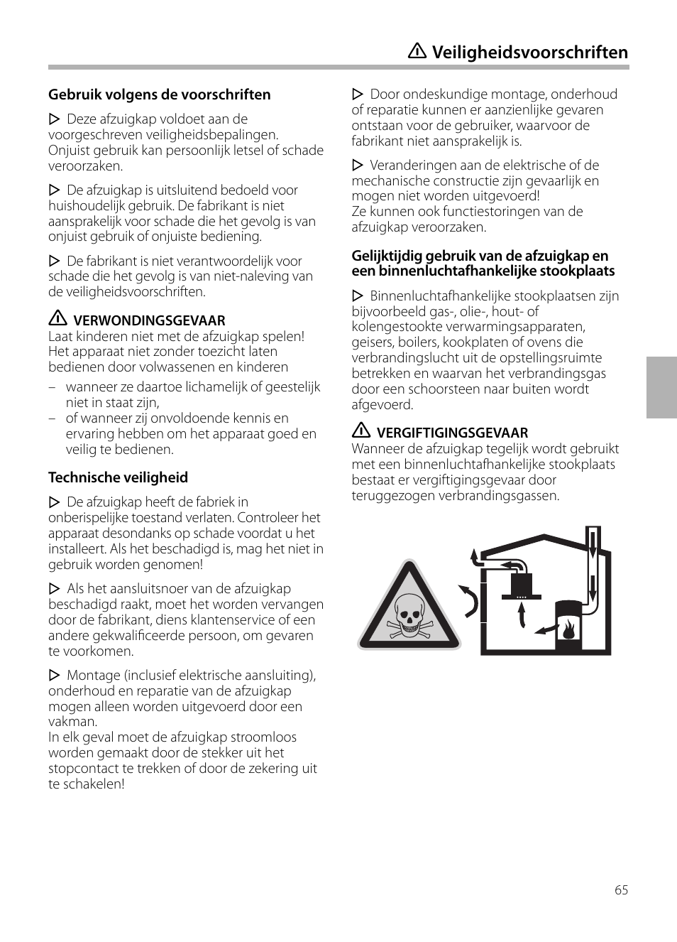 Veiligheidsvoorschriften | Siemens LF959BL90 User Manual | Page 65 / 148