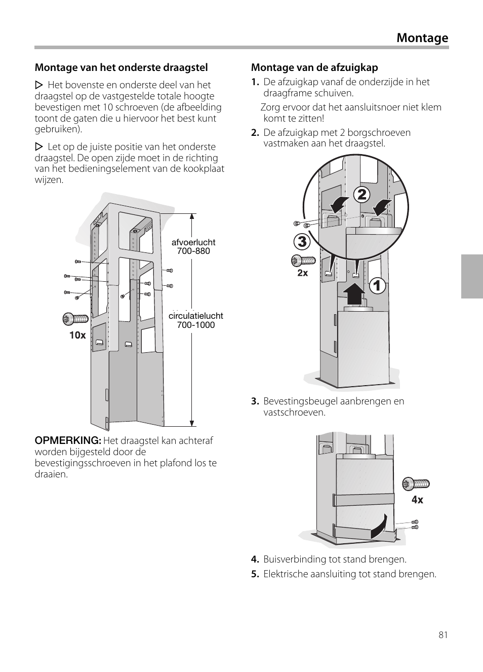 Montage | Siemens LF959BL90 User Manual | Page 81 / 148