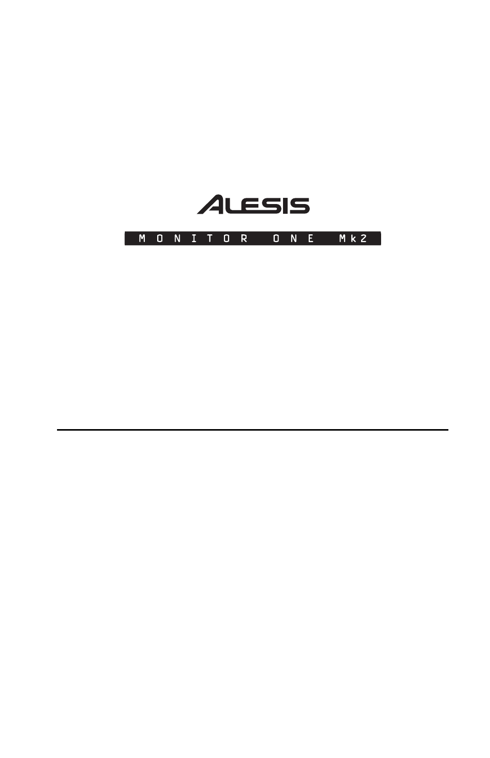 Owner's reference manual | ALESIS MK2 User Manual | Page 3 / 22