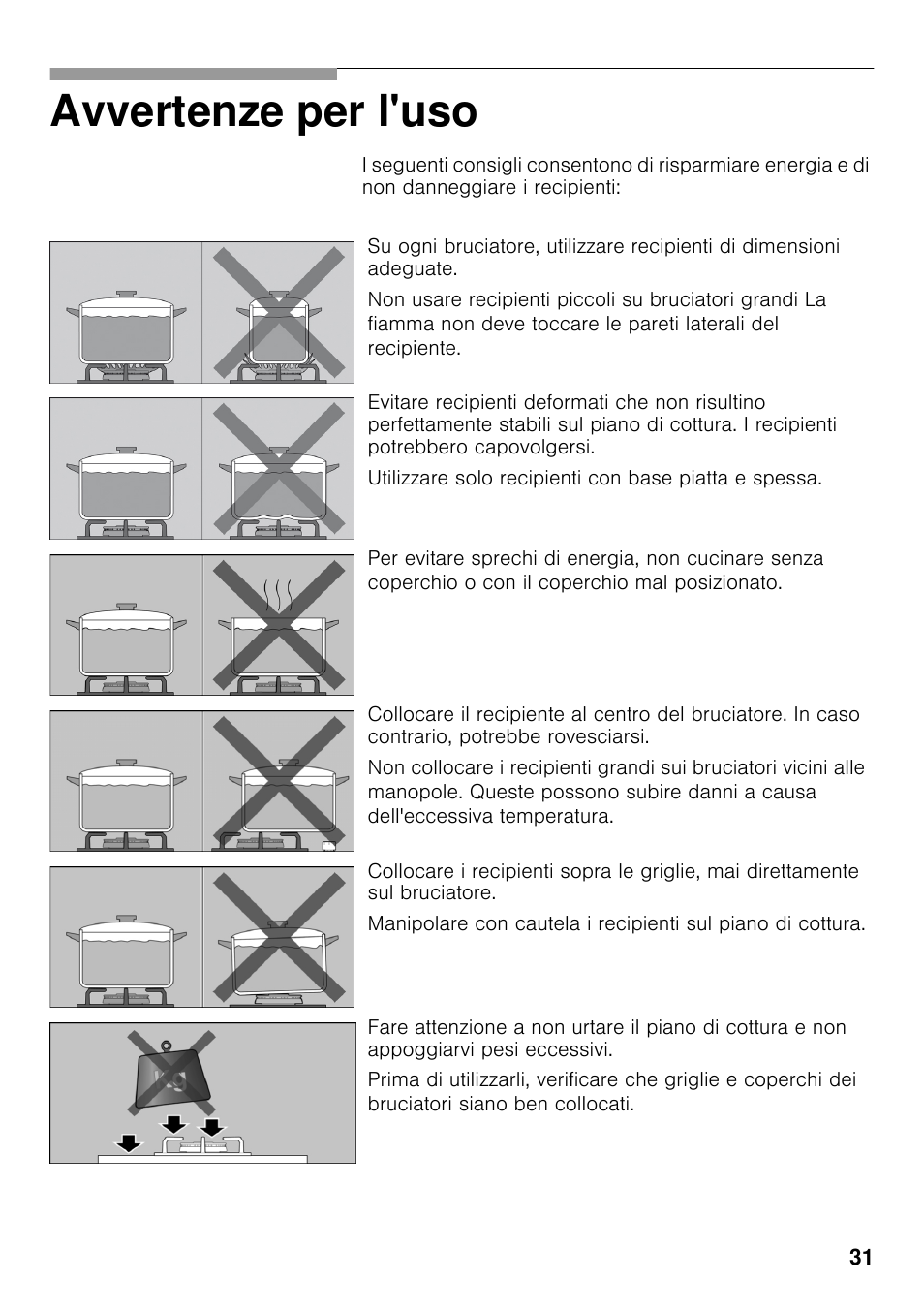 Avvertenze per l'uso | Siemens EC645PB90E User Manual | Page 30 / 65