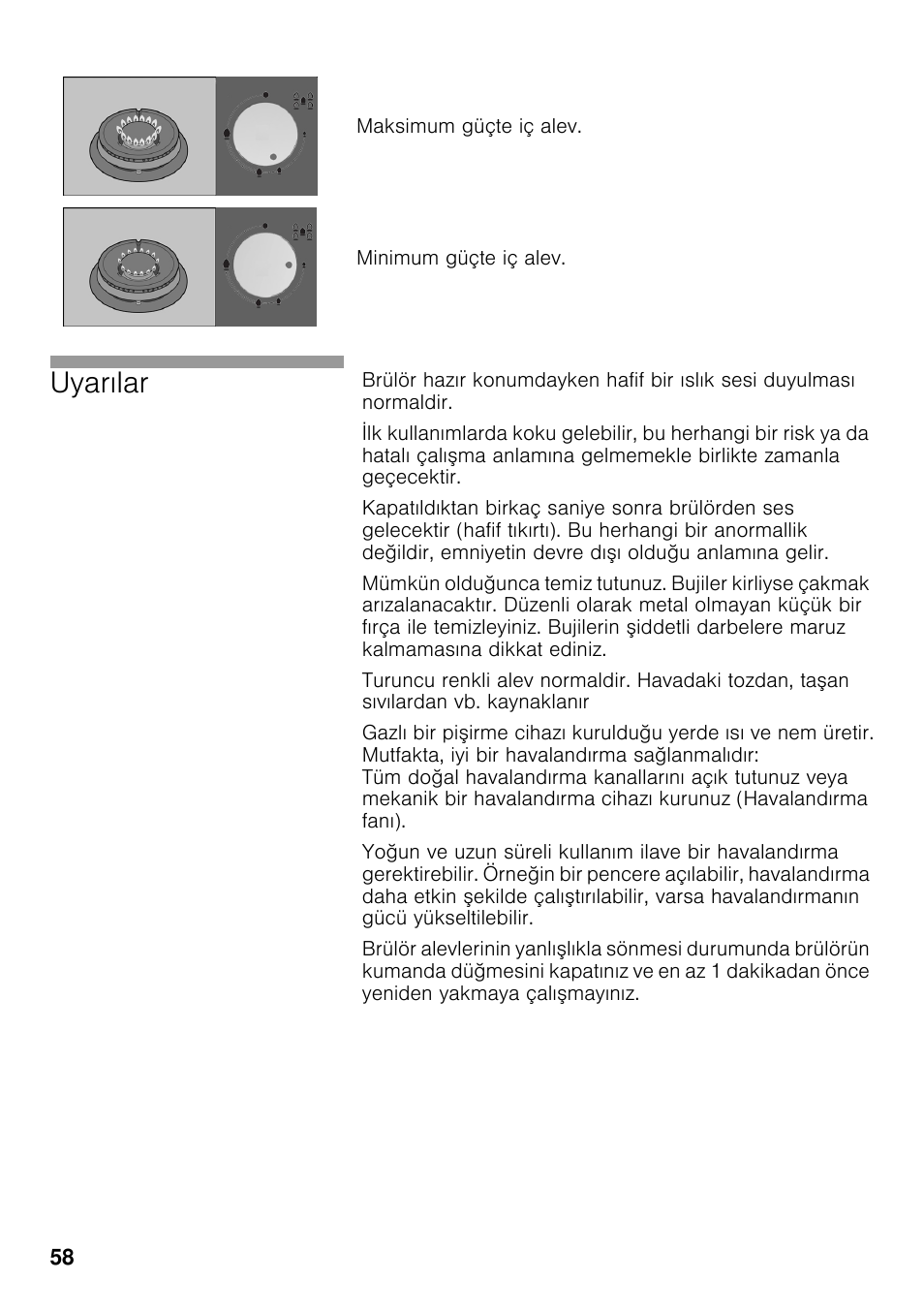 Uyarılar | Siemens EC645PB90E User Manual | Page 57 / 65