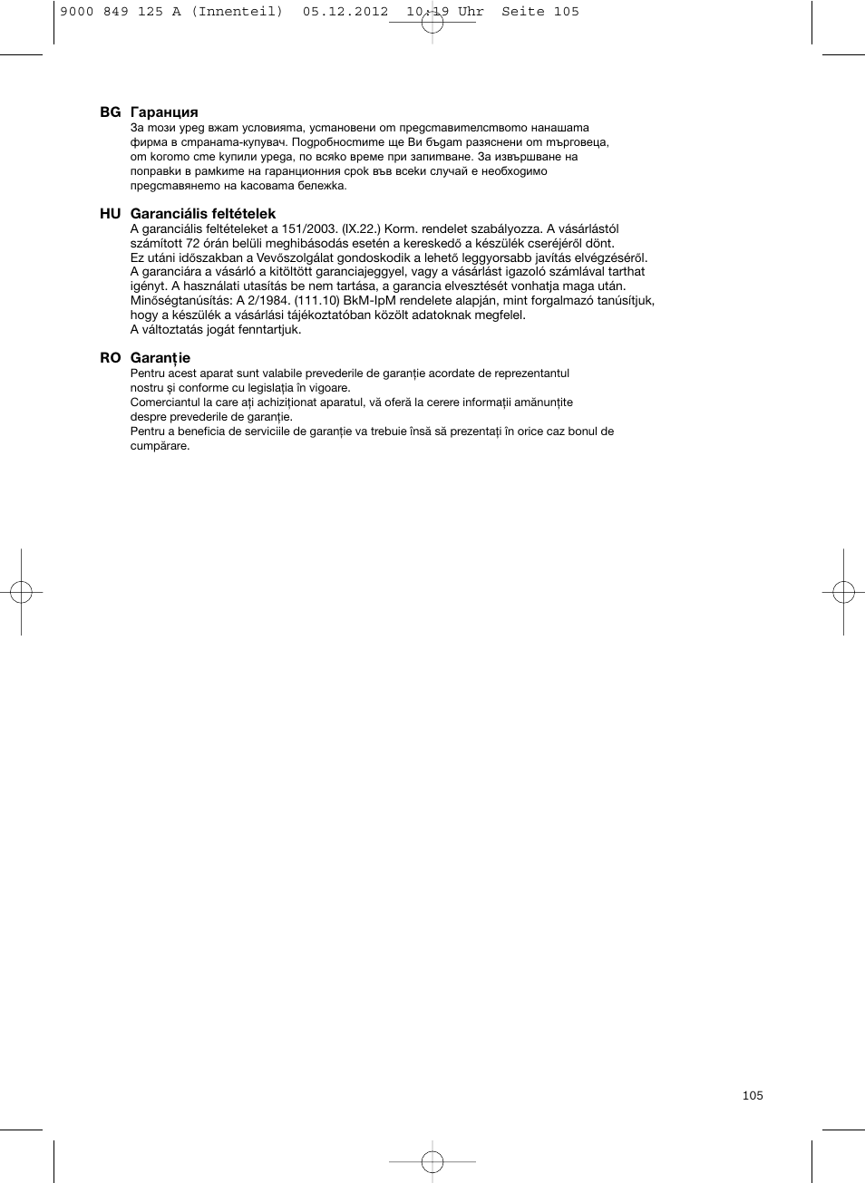 Siemens VS06G2080 User Manual | Page 104 / 117