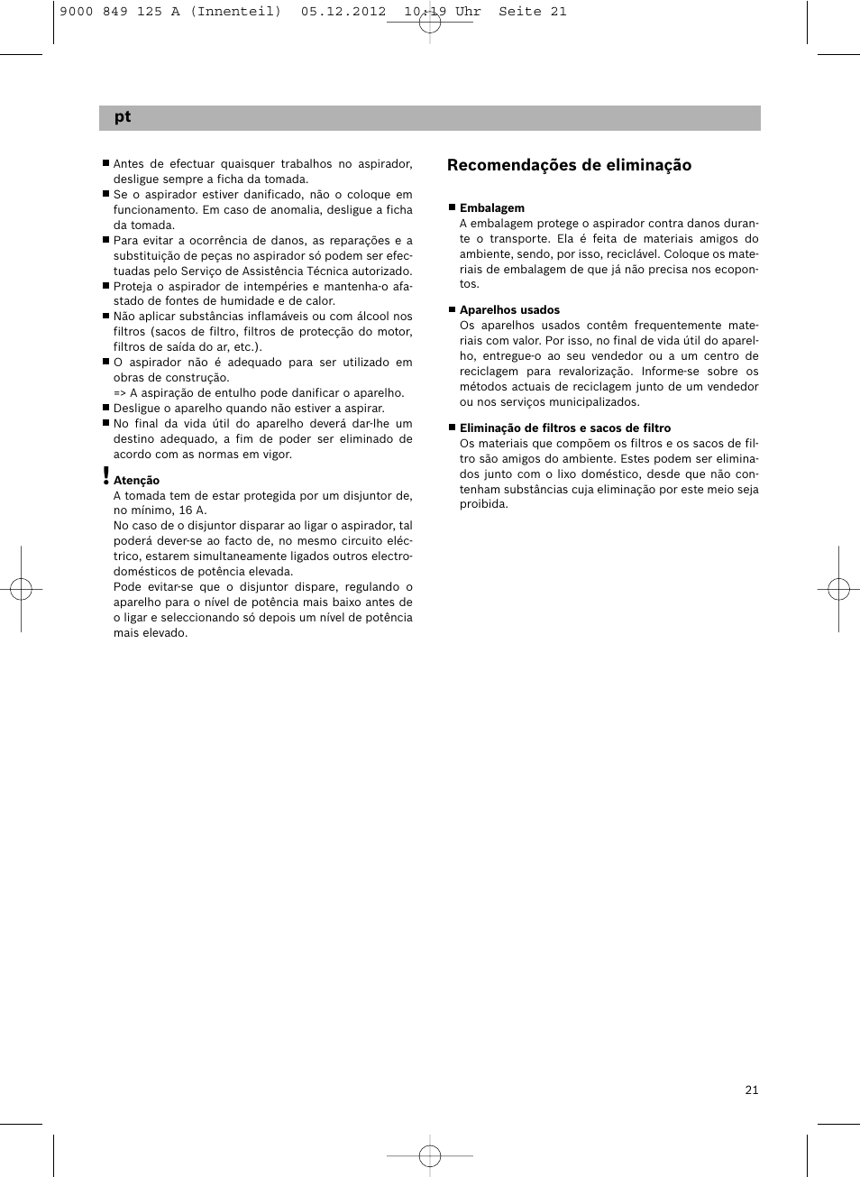 Siemens VS06G2080 User Manual | Page 22 / 117