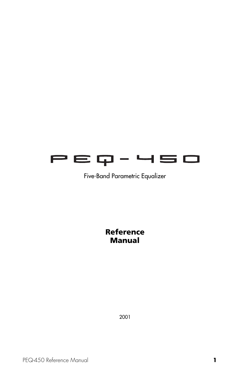 ALESIS PEQ-450 User Manual | 44 pages