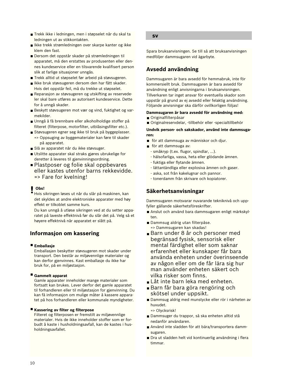 Siemens VSZ5GPX2 User Manual | Page 16 / 94