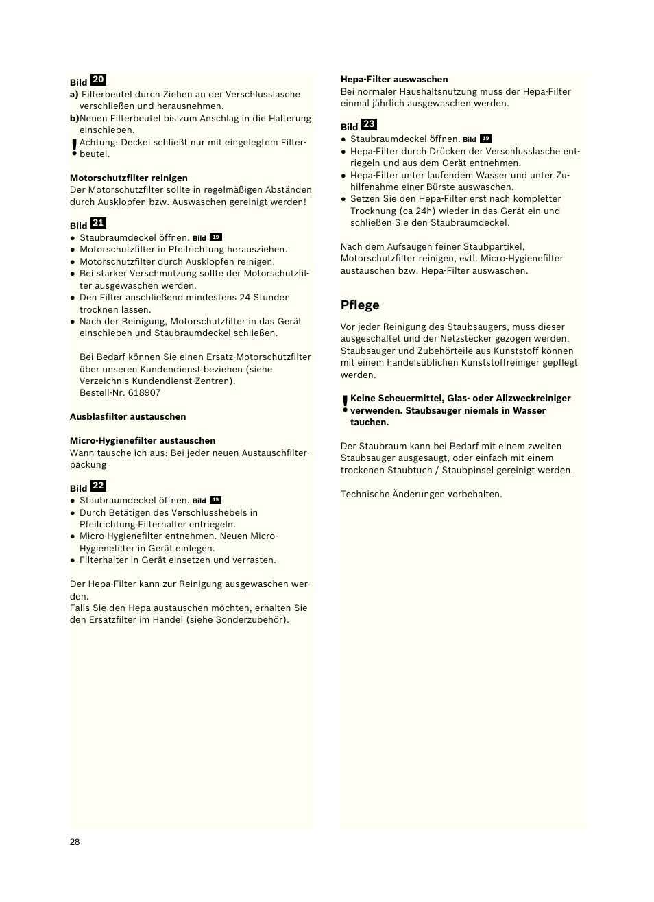 Pﬂege | Siemens VSZ5GPX2 User Manual | Page 34 / 94