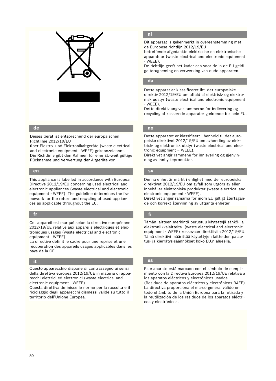 Siemens VSZ5GPX2 User Manual | Page 86 / 94